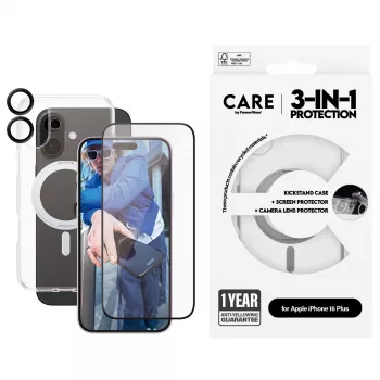 PanzerGlass CARE by ® Feature bundle ceramica 3-in-1 iPhone 16 Plus