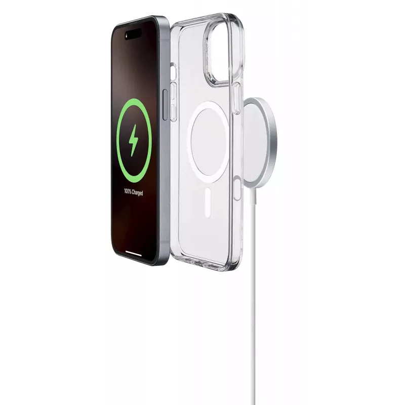 Cellularline Gloss Mag - custodia magnetica per iPhone 16 Pro Max per ricaricare e fissare al caricabatterie MagSafe