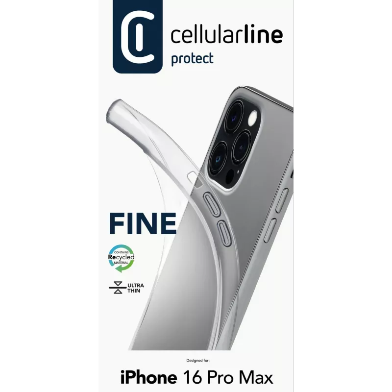 Cover Cellularline FINECIPH16PRMT per iPhone 16 Pro Max trasparente