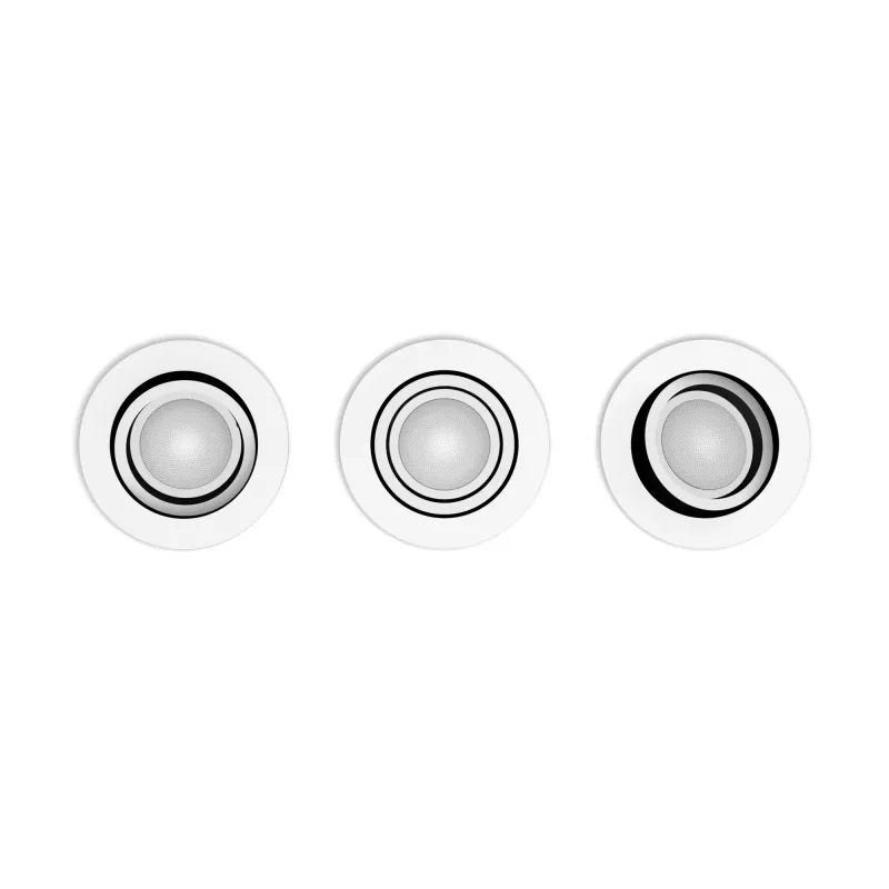 Philips Hue White and Colour Ambience confezione da 3 faretti da incasso Centura