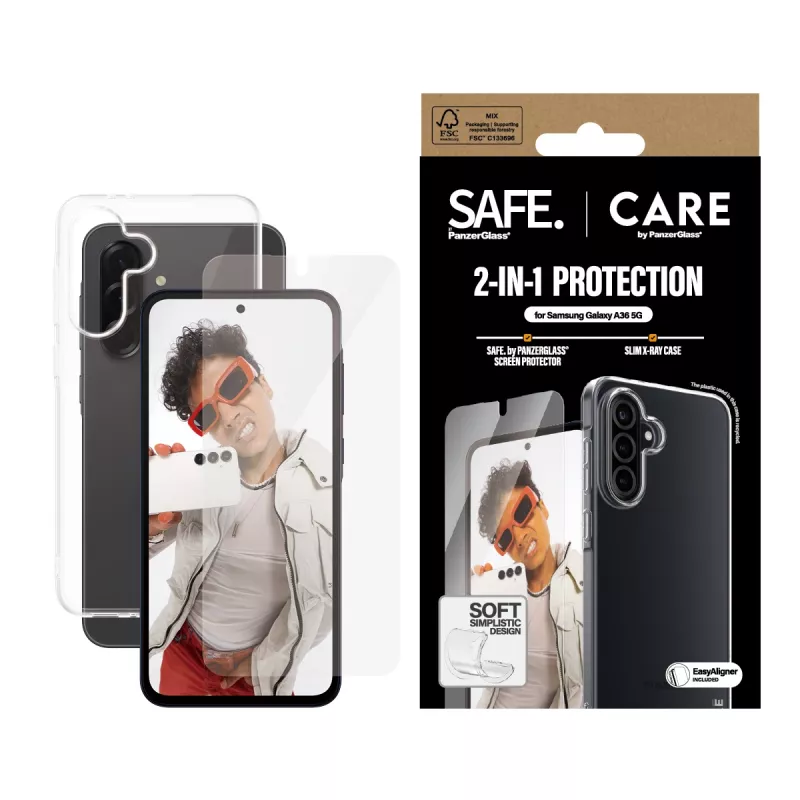 PanzerGlass CARE bundle 2-in-1 per Samsung Galaxy A35 5G – protezione display e custodia protettiva