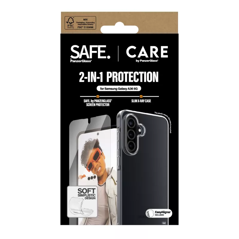 PanzerGlass CARE bundle 2-in-1 per Samsung Galaxy A35 5G – protezione display e custodia protettiva