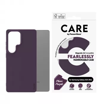 PanzerGlass CARE™ by ® Case Plum lilla con compatibilità Qi Samsung Galaxy S25 Ultra