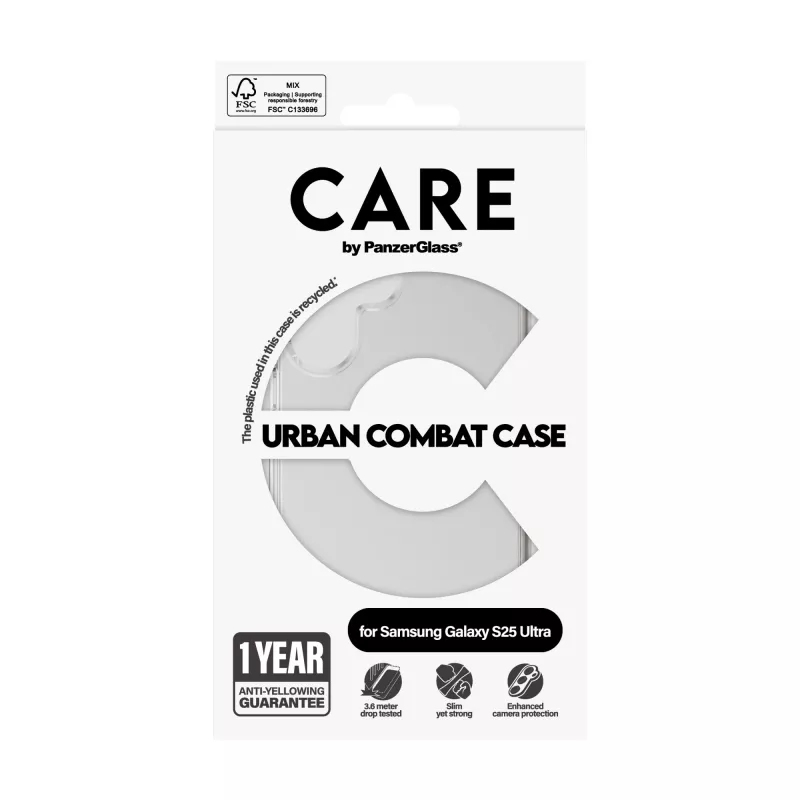PanzerGlass CARE™ by ® Urban Combat custodia trasparente Samsung Galaxy S25 Ultra
