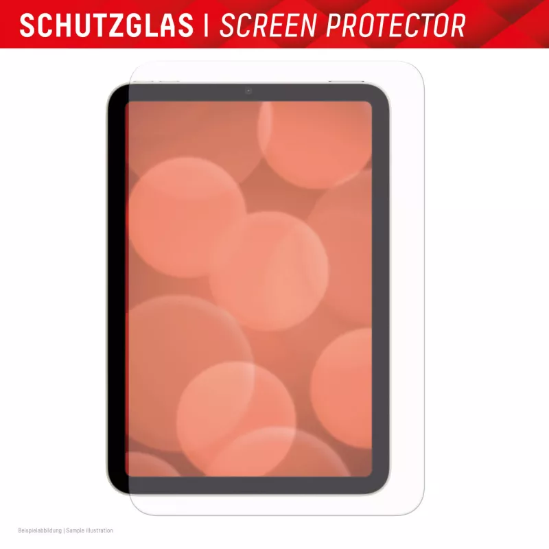 Displex pellicola protettiva per display (9H) per Apple iPad mini 8,3'' (6ª gen./7ª gen. 2024), cornice di montaggio Eco, antigraffio