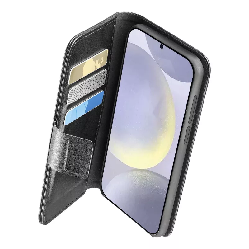 Custodia folio Cellularline Galaxy S25 16,1 cm nero 3 scomparti per carte