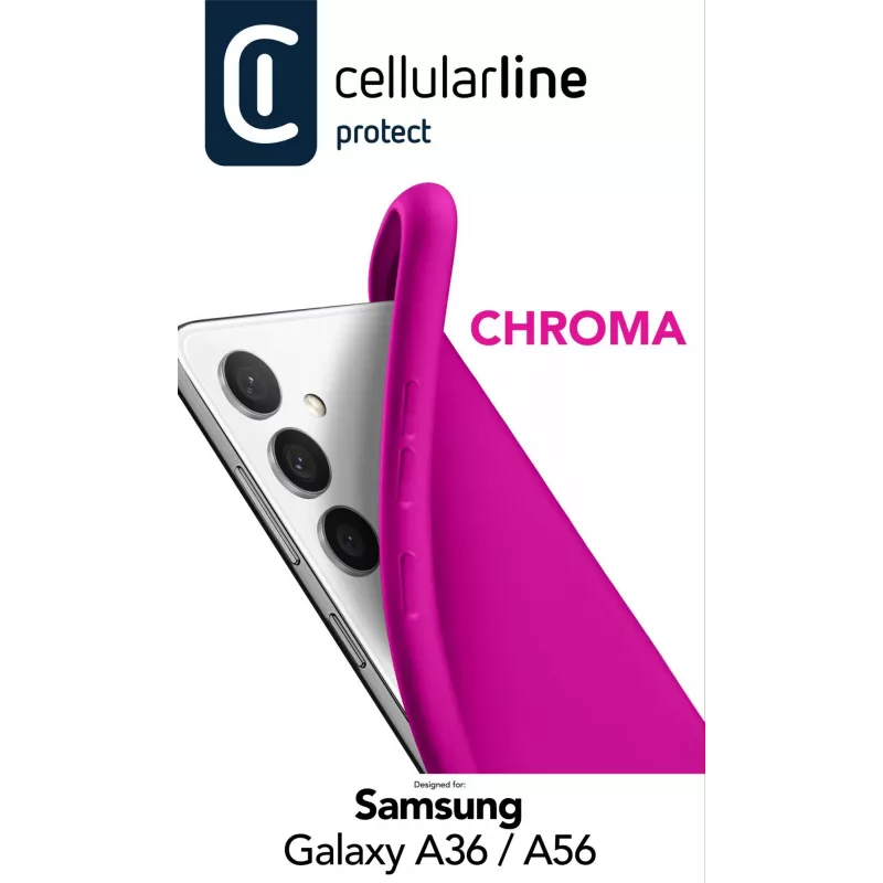Cellularline Chroma – Galaxy A36/A56 custodia morbida in gomma colorata