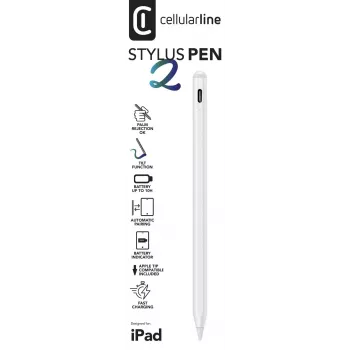 Cellularline Stylus Pen per iPad, bianco
