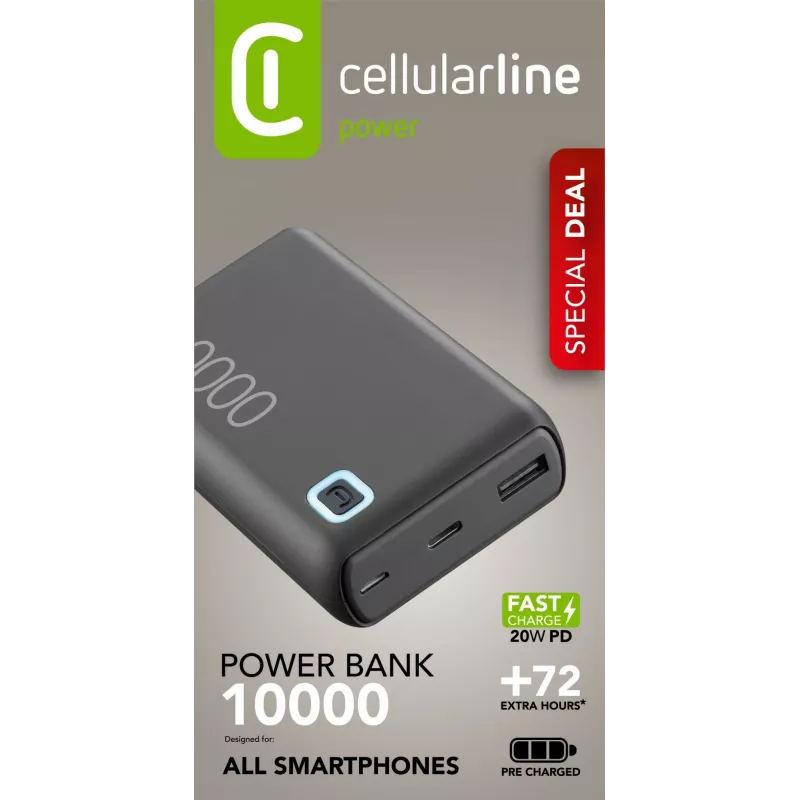 Cellularline ESSENCE TURBO 10000 caricabatterie portatile 10000mAh Power Delivery 20W