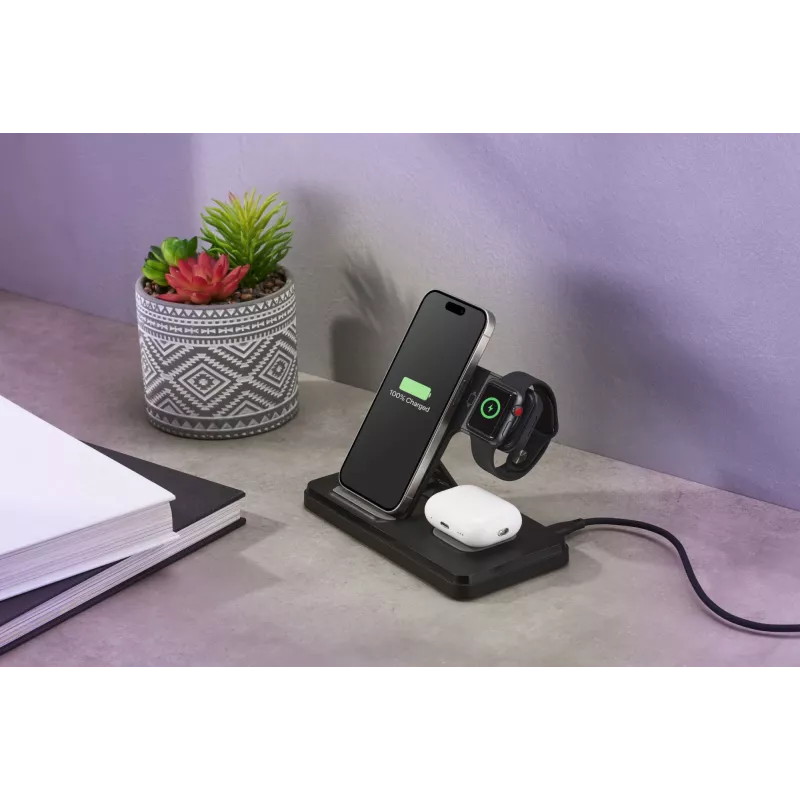 Tech Pop dock station per dispositivi mobili smartwatch/smartphone nero