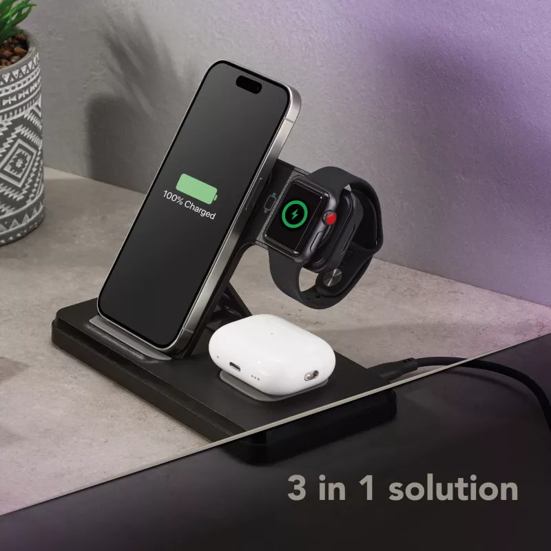 Tech Pop dock station per dispositivi mobili smartwatch/smartphone nero
