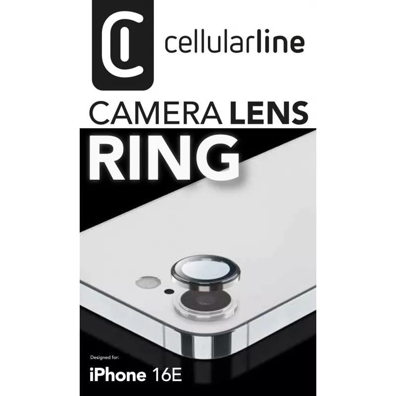 Cellularline CAMERARINGIPHSE4 anello protettivo per obiettivo fotocamera per iPhone 16e, trasparente