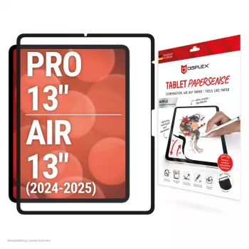Displex TABLET PAPERSENSE per iPad Pro 13'' (2024)/Air 13'' (2025/2024), pellicola rimovibile per scrittura o disegno con effetto carta