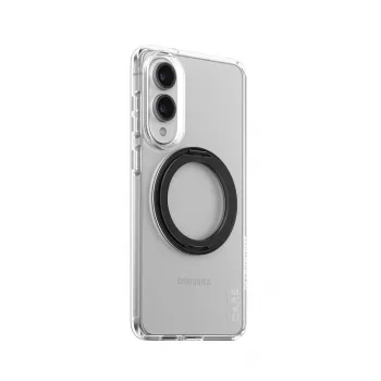 PanzerGlass CARE custodia trasparente con supporto nero e Qi Samsung Galaxy S25 Edge