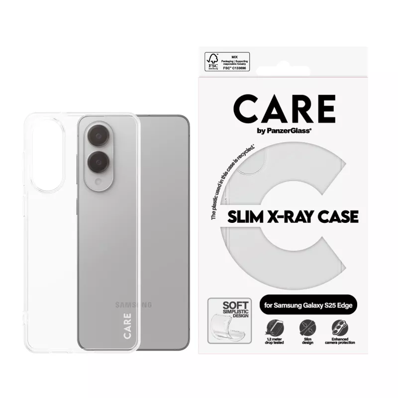 Cover PanzerGlass Samsung Galaxy S25 Edge trasparente X-Ray Soft