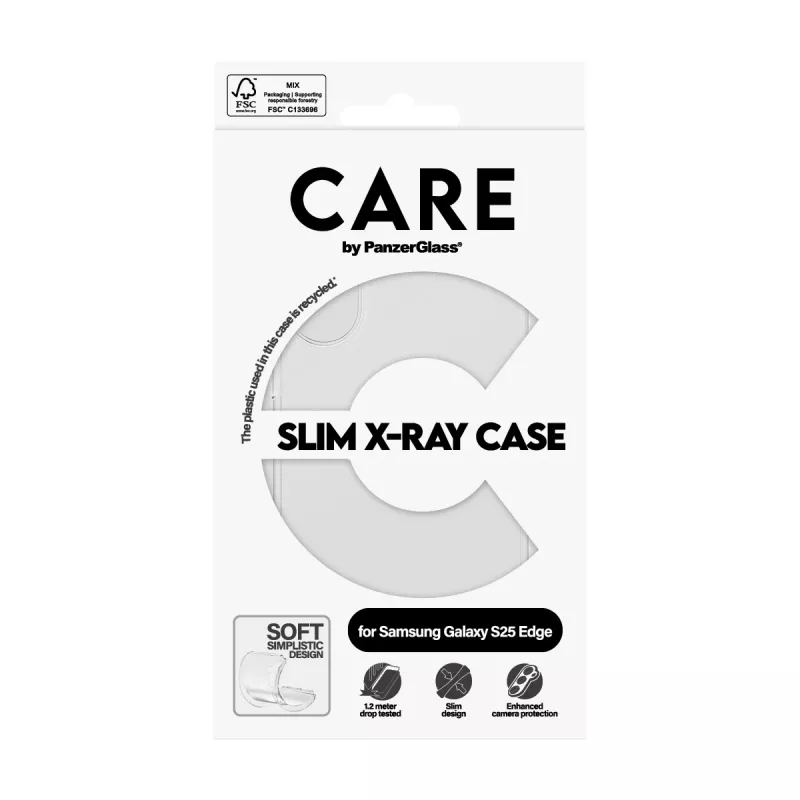 Cover PanzerGlass Samsung Galaxy S25 Edge trasparente X-Ray Soft