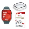 Protezione display PanzerGlass Displex 10H per Apple Watch 11/10 42 mm, vetro full body, IP68, a clip, nero opaco