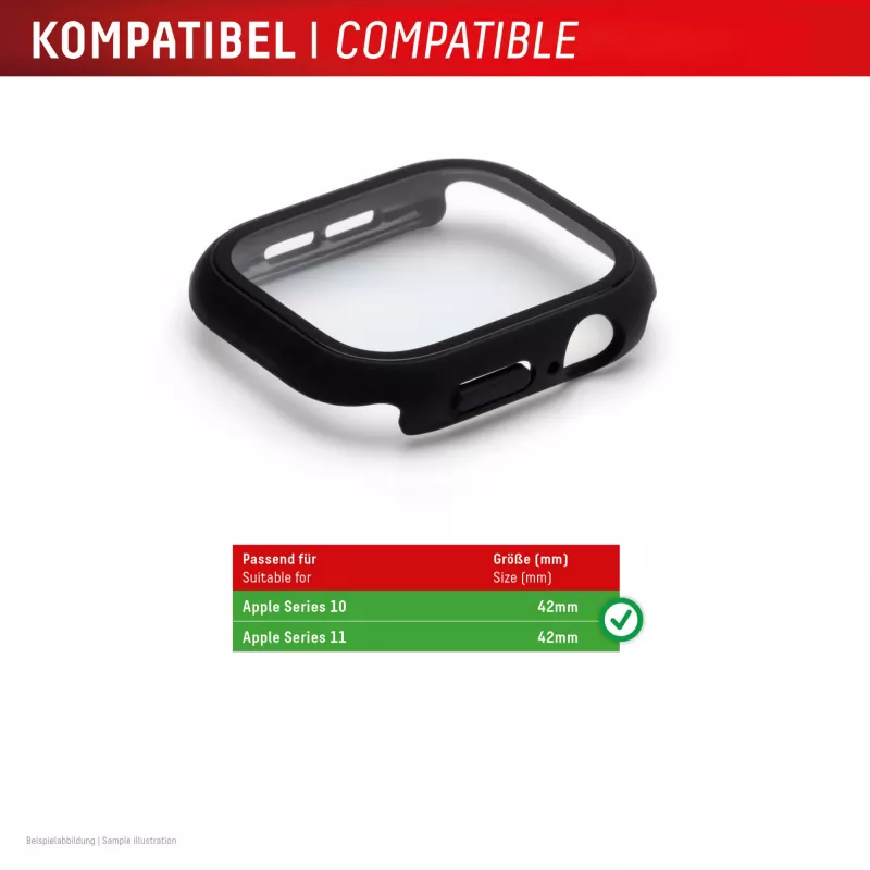 Displex 02133 Full Body custodia per Apple Watch Series 11/10 (42 mm), nera