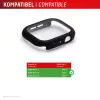 Vetro temperato Displex 10H per Apple Watch 9/8/7 (45 mm), custodia full body, IP68, snap-on, nero opaco