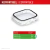 Displex 02136 custodia protettiva a copertura totale per Apple Watch SE (2/3) (40 mm), trasparente