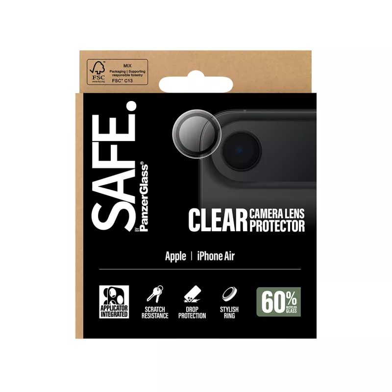 Protezione lenti fotocamera PanzerGlass SAFE. by iPhone 17 Air antigraffio antishock trasparente