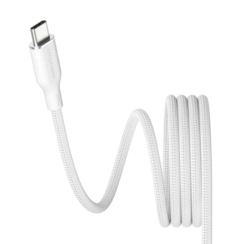 PanzerGlass empower™ by ® cavo Magnetico 240W USB-C a USB-C | USB 2.0 | 1,5 m | Silver White