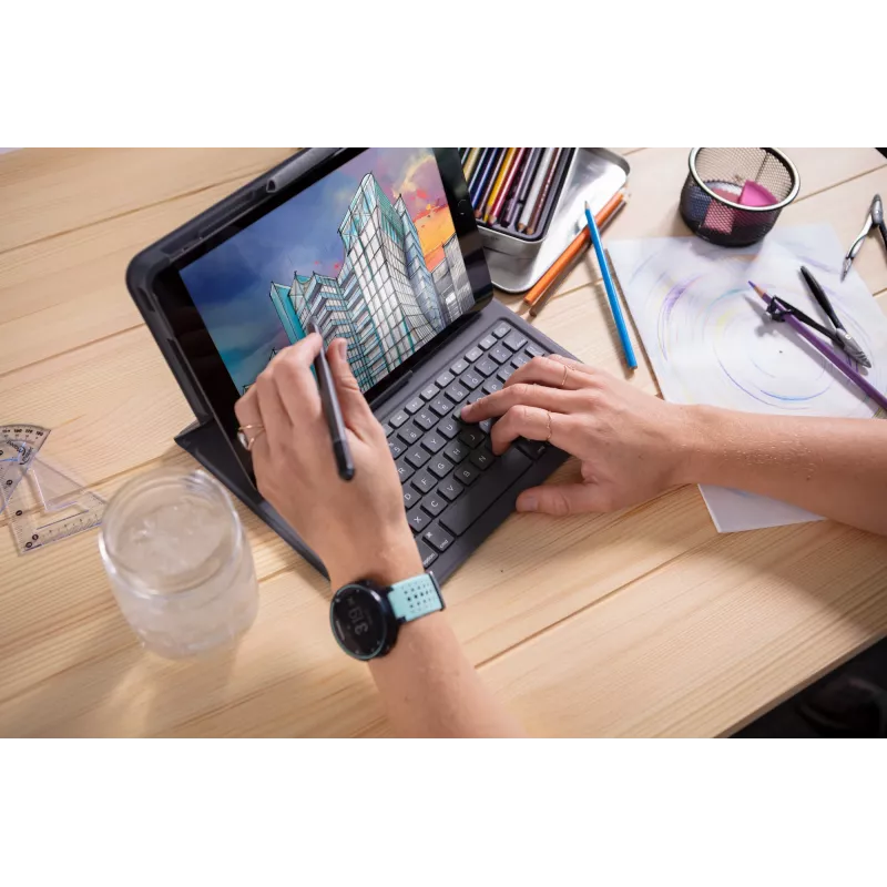 Tastiera ZAGG Messenger Folio 2-Apple-iPad 10.2/10.5-Charcoal-tedesco