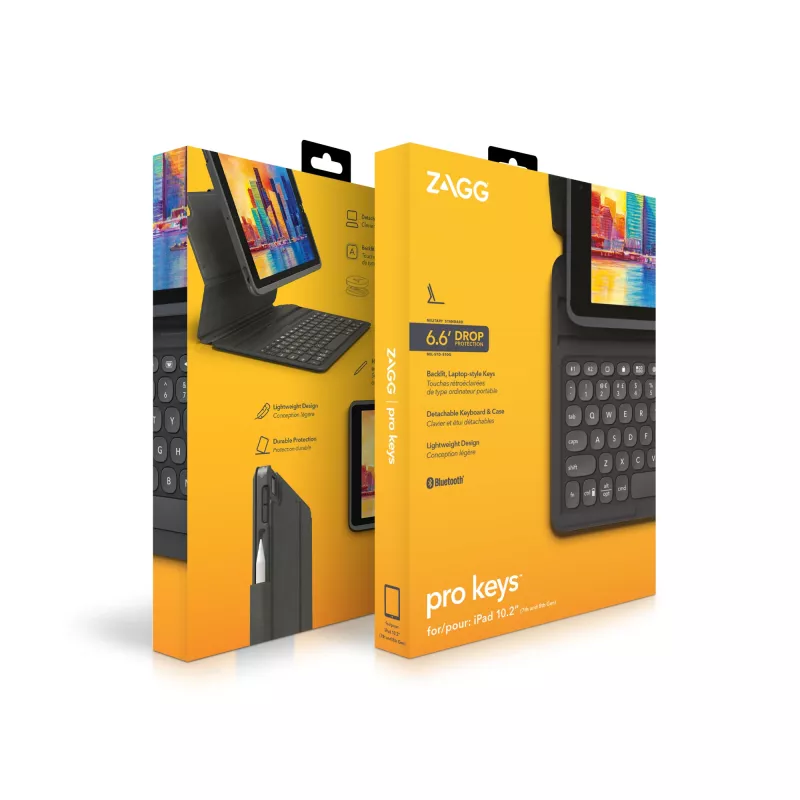 Tastiera ZAGG Pro Keys Apple iPad 10.2 nero/grigio tedesco