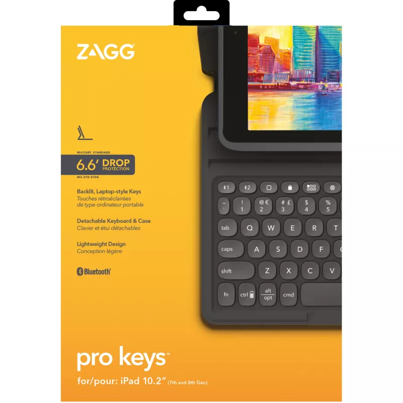 Tastiera ZAGG Pro Keys Apple iPad 10.2 nero/grigio tedesco