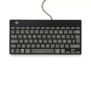 R-Go Tools tastiera ergonomica R-Go Compact Break, tastiera compatta con software per pause, AZERTY (FR), con filo, nero
