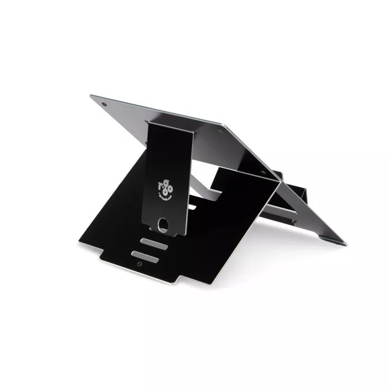 R-Go Tools supporto per laptop R-Go Riser Flexible, supporto per laptop pieghevole regolabile, ergonomico, alluminio Hylite, nero