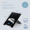 R-Go Tools supporto per laptop R-Go Riser Flexible, supporto per laptop pieghevole regolabile, ergonomico, alluminio Hylite, nero