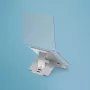 R-Go Tools supporto per laptop R-Go Riser Flexible, supporto per laptop pieghevole regolabile, ergonomico, alluminio Hylite, argento