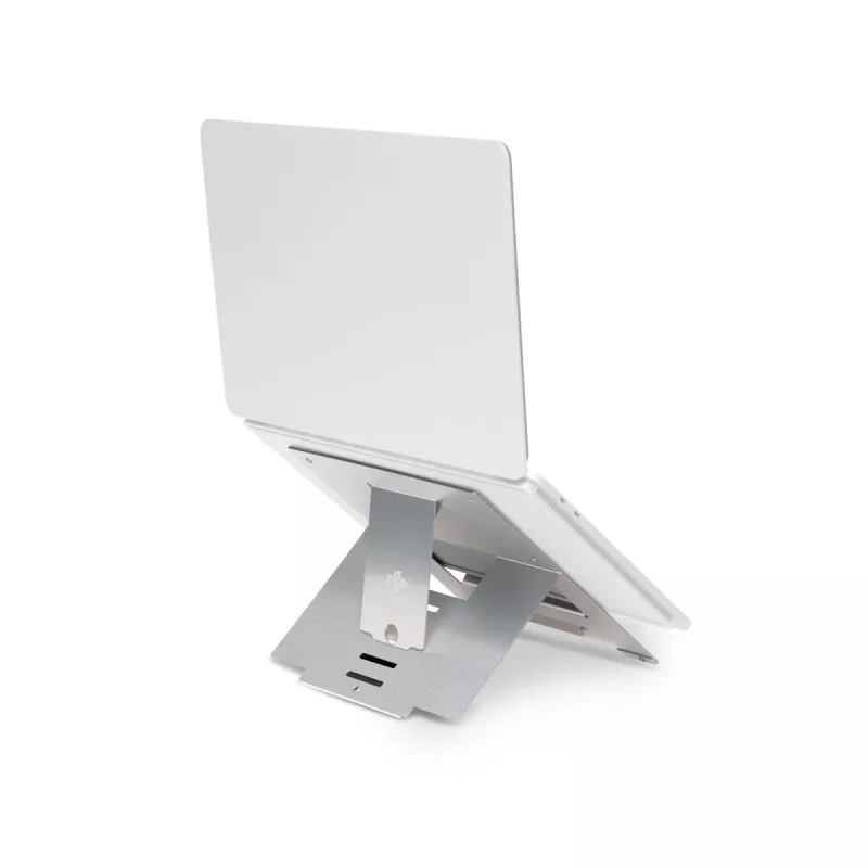 R-Go Tools supporto per laptop R-Go Riser Flexible, supporto per laptop pieghevole regolabile, ergonomico, alluminio Hylite, argento