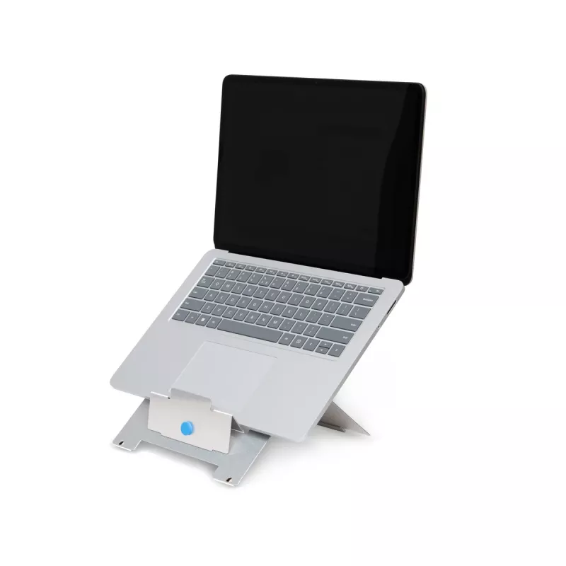 R-Go Tools supporto per laptop R-Go Riser Flexible, supporto per laptop pieghevole regolabile, ergonomico, alluminio Hylite, argento