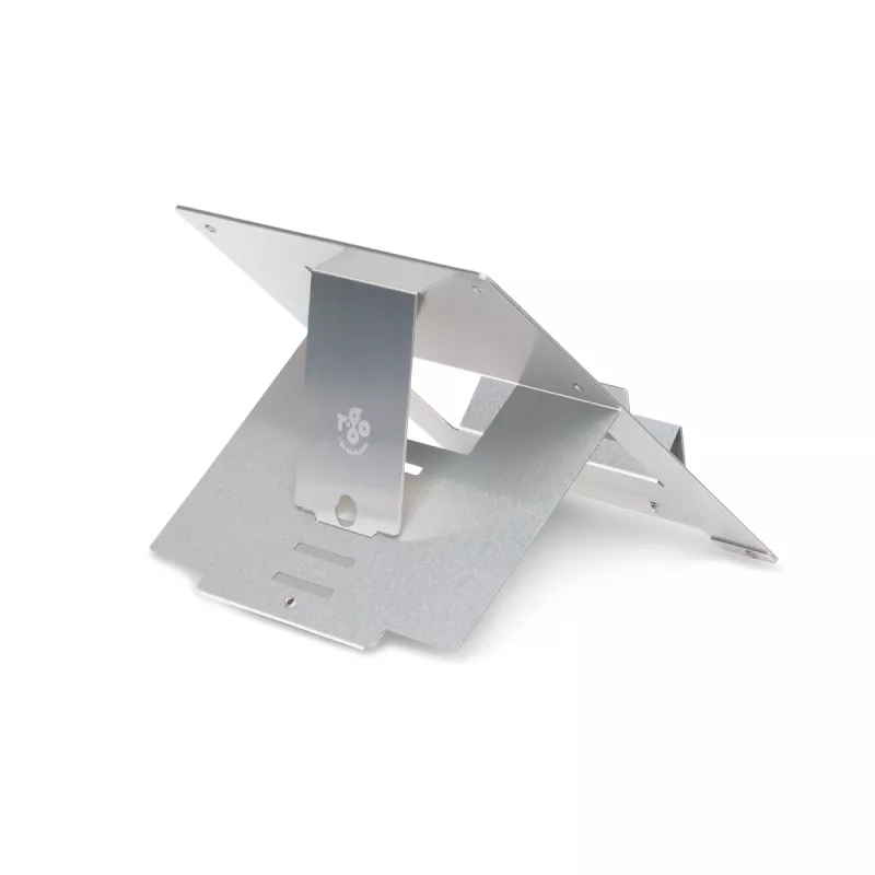 R-Go Tools supporto per laptop R-Go Riser Flexible, supporto per laptop pieghevole regolabile, ergonomico, alluminio Hylite, argento
