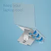 R-Go Tools supporto per laptop R-Go Riser Flexible, supporto per laptop pieghevole regolabile, ergonomico, alluminio Hylite, argento