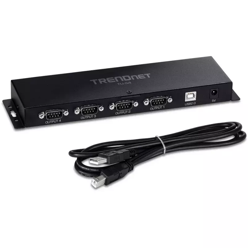 Adattatore per schede di interfaccia RS-232 Trendnet TU-S4 USB Type-B femmina Nero