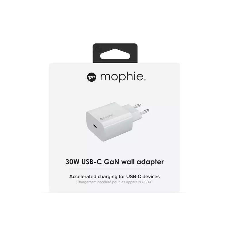 Adattatore da parete mophie Accessories USB-C 30W GaN Bianco EU ricarica rapida