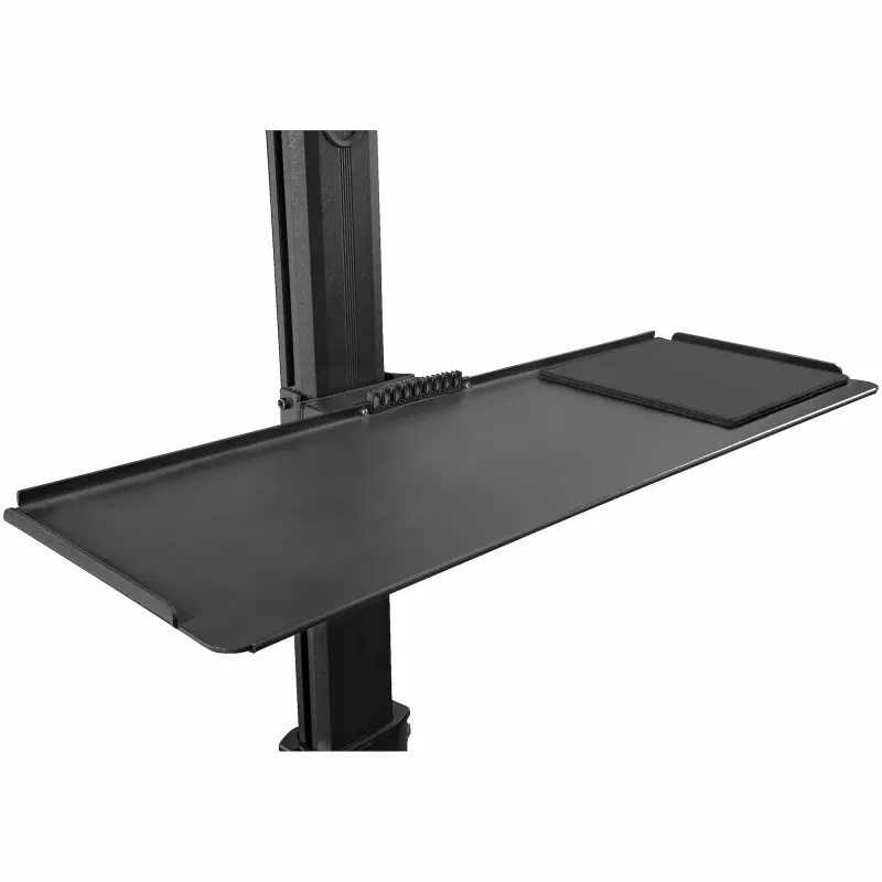 StarTech.com carrello mobile per workstation con supporto monitor, supporto CPU/PC, ripiano per tastiera – carrello ergonomico regolabile in altezza per computer desktop – postazione di lavoro mobile su ruote