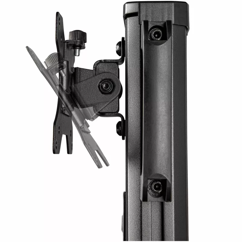 StarTech.com carrello mobile per workstation con supporto monitor, supporto CPU/PC, ripiano per tastiera – carrello ergonomico regolabile in altezza per computer desktop – postazione di lavoro mobile su ruote