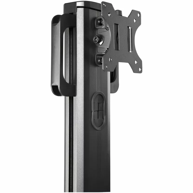 StarTech.com carrello mobile per workstation con supporto monitor, supporto CPU/PC, ripiano per tastiera – carrello ergonomico regolabile in altezza per computer desktop – postazione di lavoro mobile su ruote