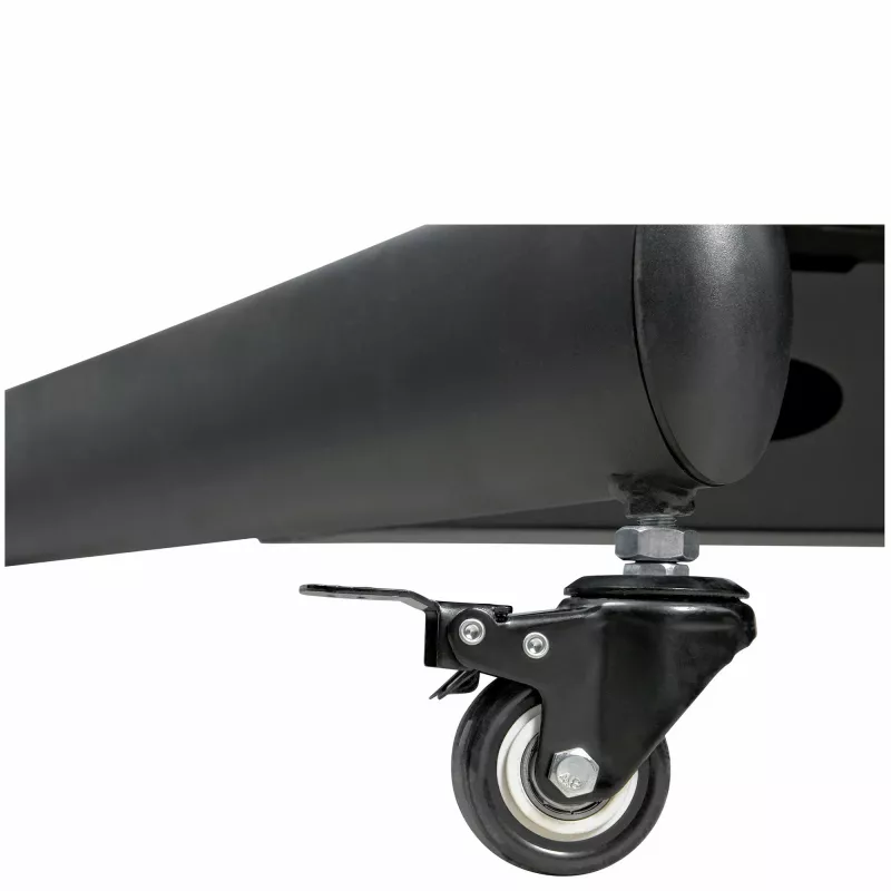 StarTech.com carrello mobile per workstation con supporto monitor, supporto CPU/PC, ripiano per tastiera – carrello ergonomico regolabile in altezza per computer desktop – postazione di lavoro mobile su ruote