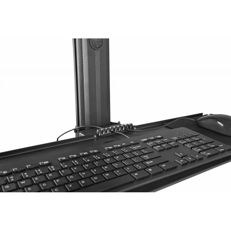 StarTech.com carrello mobile per workstation con supporto monitor, supporto CPU/PC, ripiano per tastiera – carrello ergonomico regolabile in altezza per computer desktop – postazione di lavoro mobile su ruote