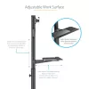 StarTech.com carrello mobile per workstation con supporto monitor, supporto CPU/PC, ripiano per tastiera – carrello ergonomico regolabile in altezza per computer desktop – postazione di lavoro mobile su ruote