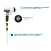 Lucchetto di sicurezza snello rotante a chiave Mobilis 001325 T Lock bianco