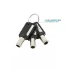 Lucchetto di sicurezza snello rotante a chiave Mobilis 001325 T Lock bianco
