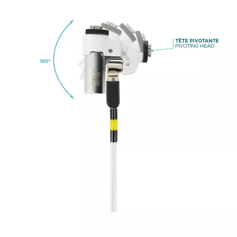 Lucchetto di sicurezza snello rotante a chiave Mobilis 001325 T Lock bianco