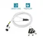 Lucchetto di sicurezza snello rotante a chiave Mobilis 001325 T Lock bianco