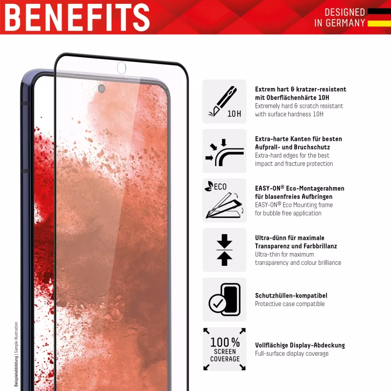 Displex Full Cover Screen Protector Samsung Galaxy S22 Ultra Vetro temperato